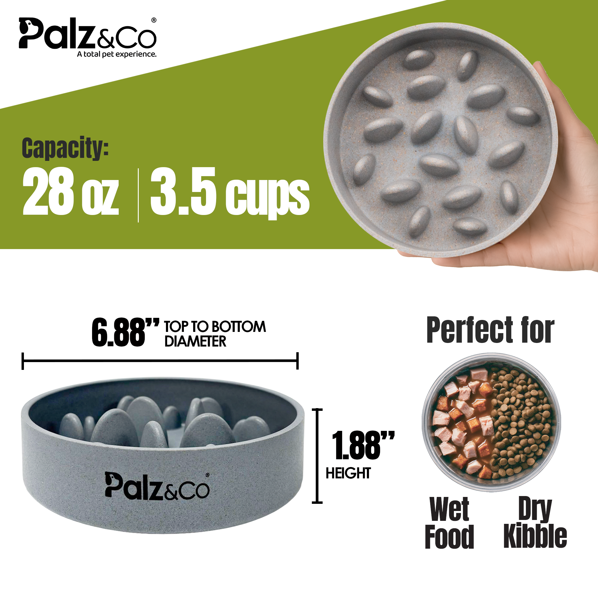 EcoBowl Slow Feeder Dog Bowl